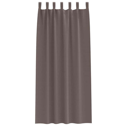 Verdunkelungs-Vorhänge mit Schlaufen 2 pcs Beige 260 x 140 cm
