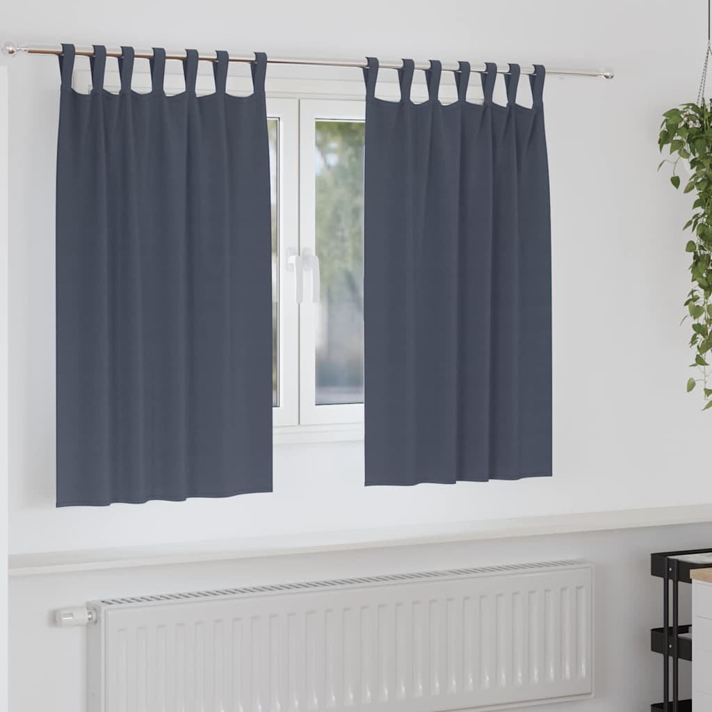 Verdunkelungs-Vorhänge mit Ringen 2 pcs Beige 140 x 140 cm