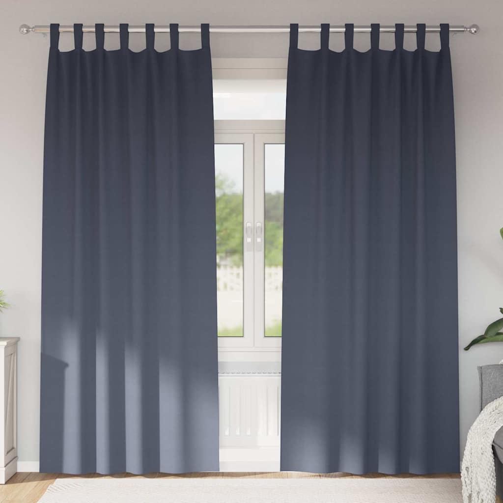Verdunkelungs-Vorhänge mit Schlaufen 2 pcs Beige 260 x 140 cm