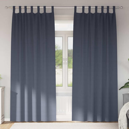 Verdunkelungs-Vorhänge mit Schlaufen 2 pcs Beige 260 x 140 cm