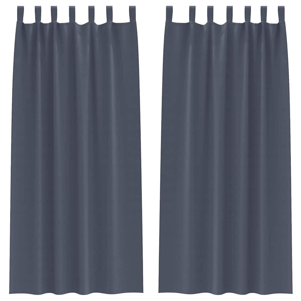 Verdunkelungs-Vorhänge mit Schlaufen 2 pcs Beige 260 x 140 cm