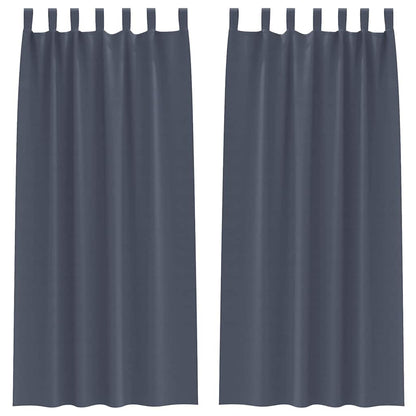 Verdunkelungs-Vorhänge mit Schlaufen 2 pcs Beige 260 x 140 cm