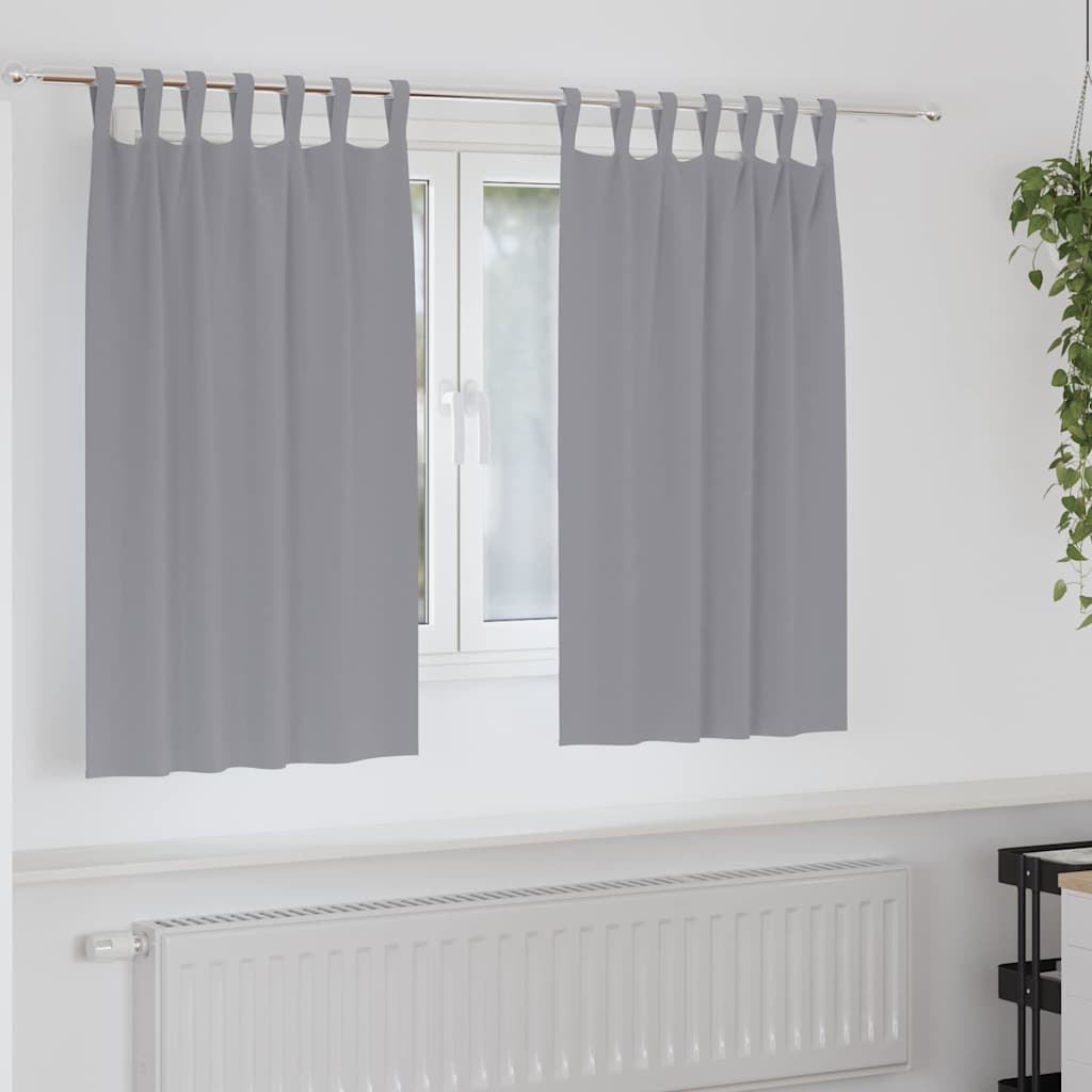 Verdunkelungs-Vorhänge mit Ringen 2 pcs Beige 140 x 140 cm