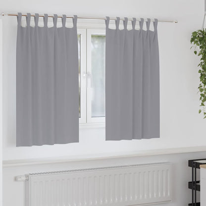 Verdunkelungs-Vorhänge mit Ringen 2 pcs Beige 140 x 140 cm