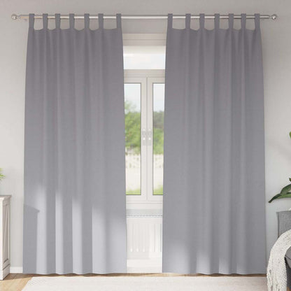 Verdunkelungs-Vorhänge mit Schlaufen 2 pcs Beige 260 x 140 cm
