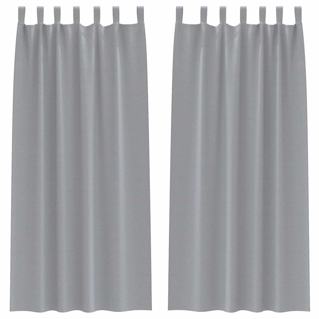 Verdunkelungs-Vorhänge mit Schlaufen 2 pcs Beige 260 x 140 cm
