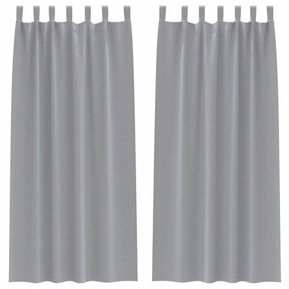 Verdunkelungs-Vorhänge mit Schlaufen 2 pcs Beige 260 x 140 cm