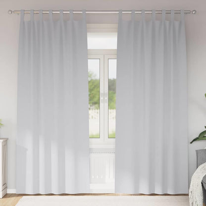 Verdunkelungs-Vorhänge mit Schlaufen 2 pcs Beige 260 x 140 cm