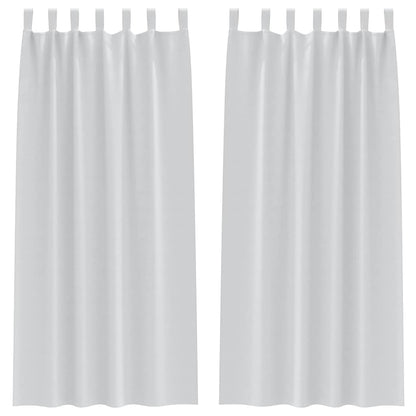 Verdunkelungs-Vorhänge mit Schlaufen 2 pcs Beige 260 x 140 cm