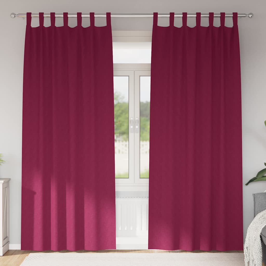 Verdunkelungs-Vorhänge mit Schlaufen 2 pcs Beige 260 x 140 cm