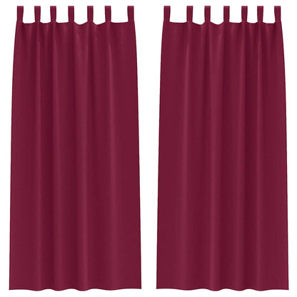 Verdunkelungs-Vorhänge mit Schlaufen 2 pcs Beige 260 x 140 cm