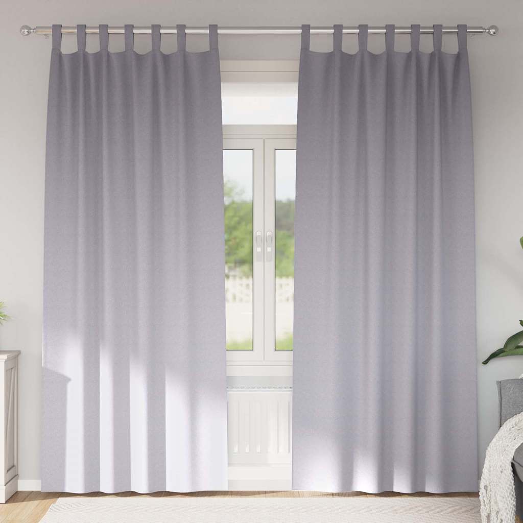 Verdunkelungs-Vorhänge mit Schlaufen 2 pcs Beige 260 x 140 cm