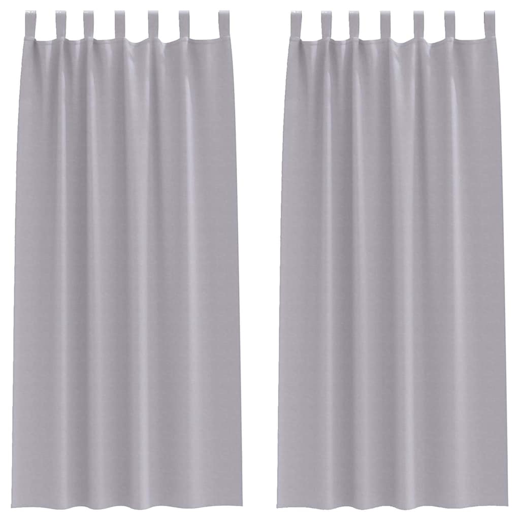 Verdunkelungs-Vorhänge mit Schlaufen 2 pcs Beige 260 x 140 cm