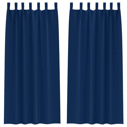 Verdunkelungs-Vorhänge mit Schlaufen 2 pcs Beige 260 x 140 cm