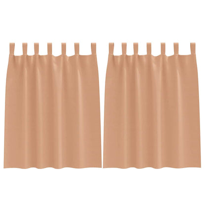 Verdunkelungs-Vorhänge mit Ringen 2 pcs Beige 140 x 140 cm