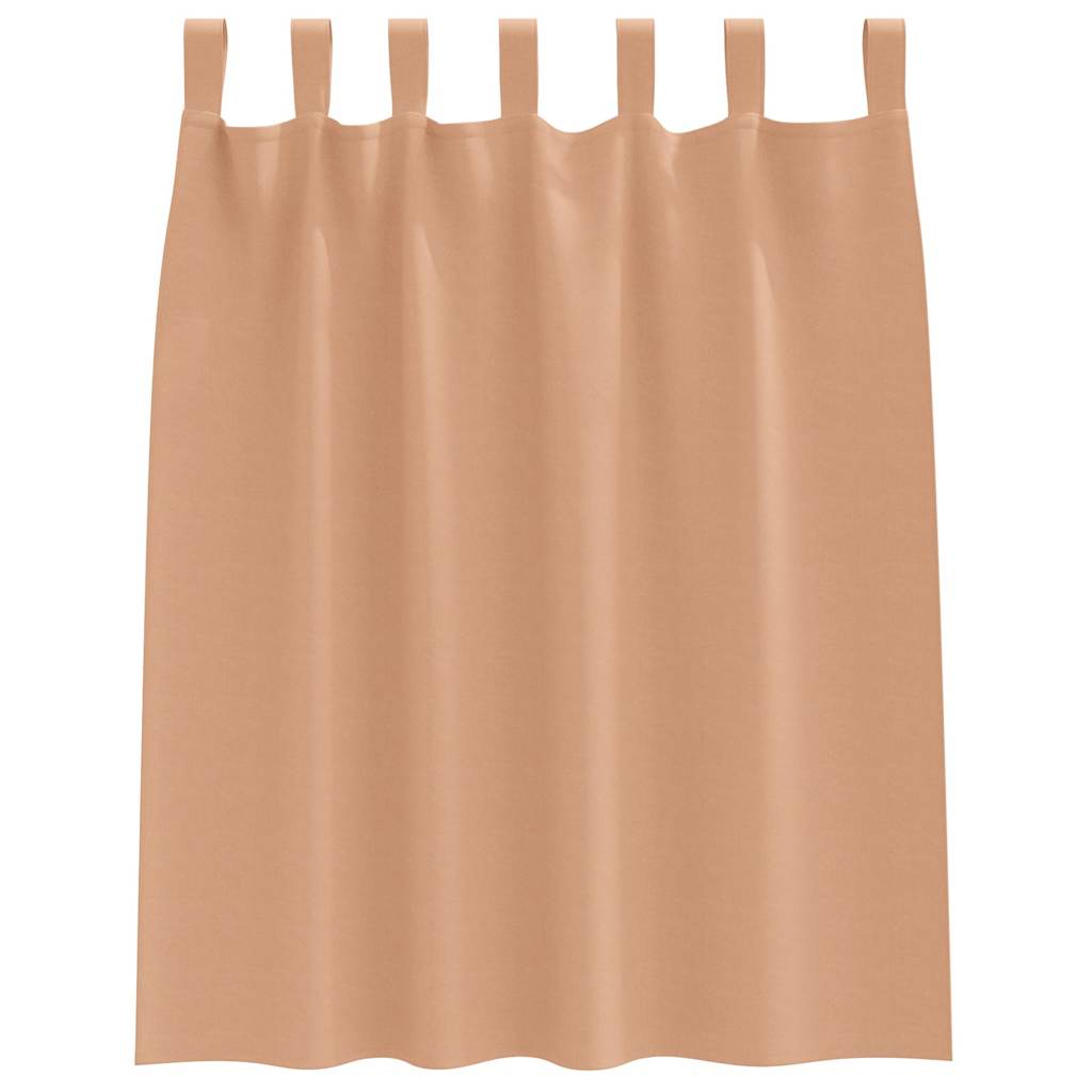 Verdunkelungs-Vorhänge mit Ringen 2 pcs Beige 140 x 140 cm