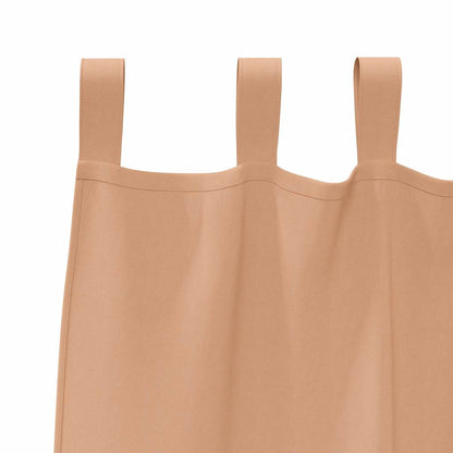 Verdunkelungs-Vorhänge mit Schlaufen 2 pcs Beige 260 x 140 cm