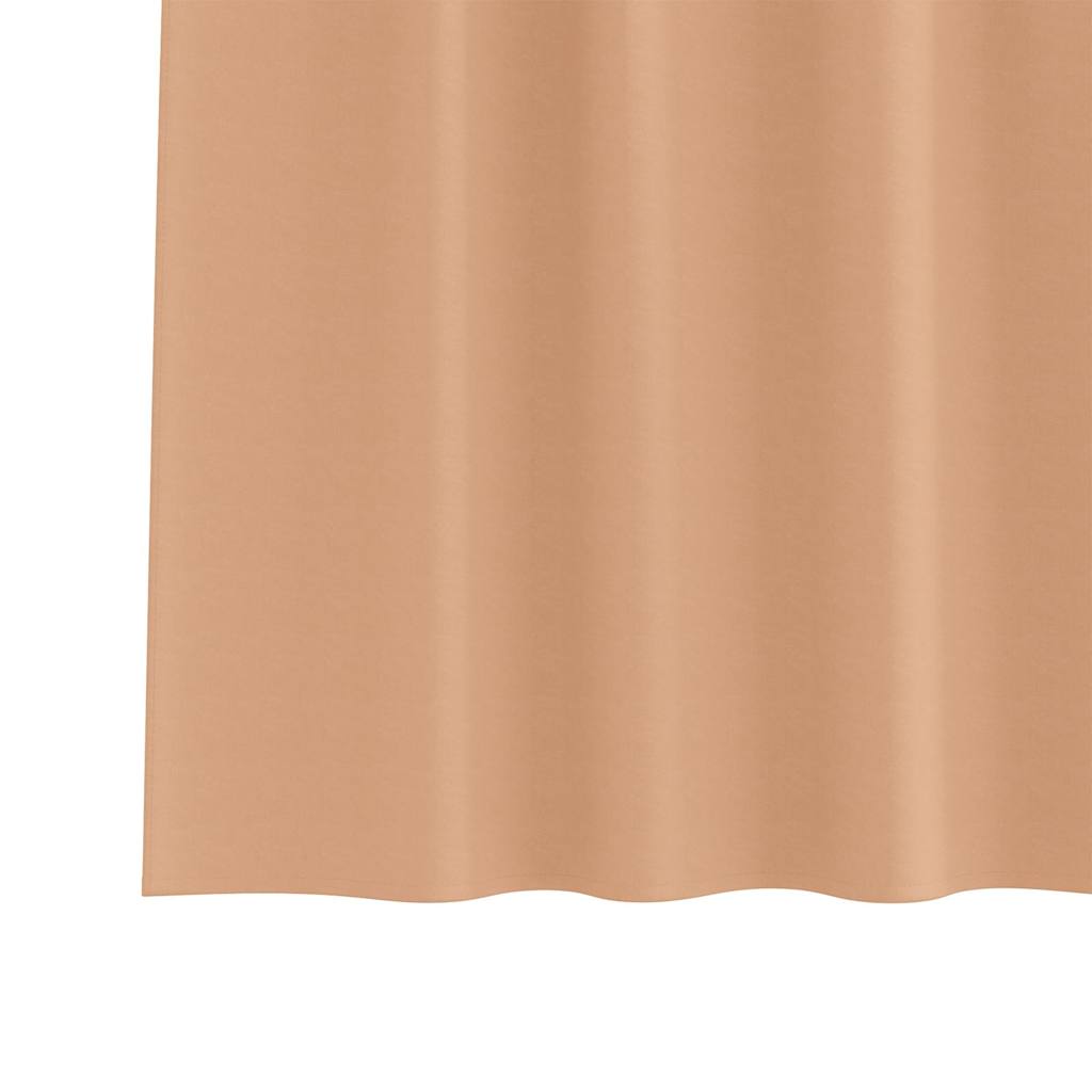 Verdunkelungs-Vorhänge mit Schlaufen 2 pcs Beige 260 x 140 cm