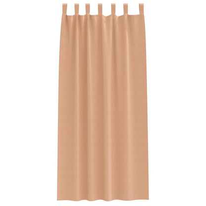 Verdunkelungs-Vorhänge mit Schlaufen 2 pcs Beige 260 x 140 cm