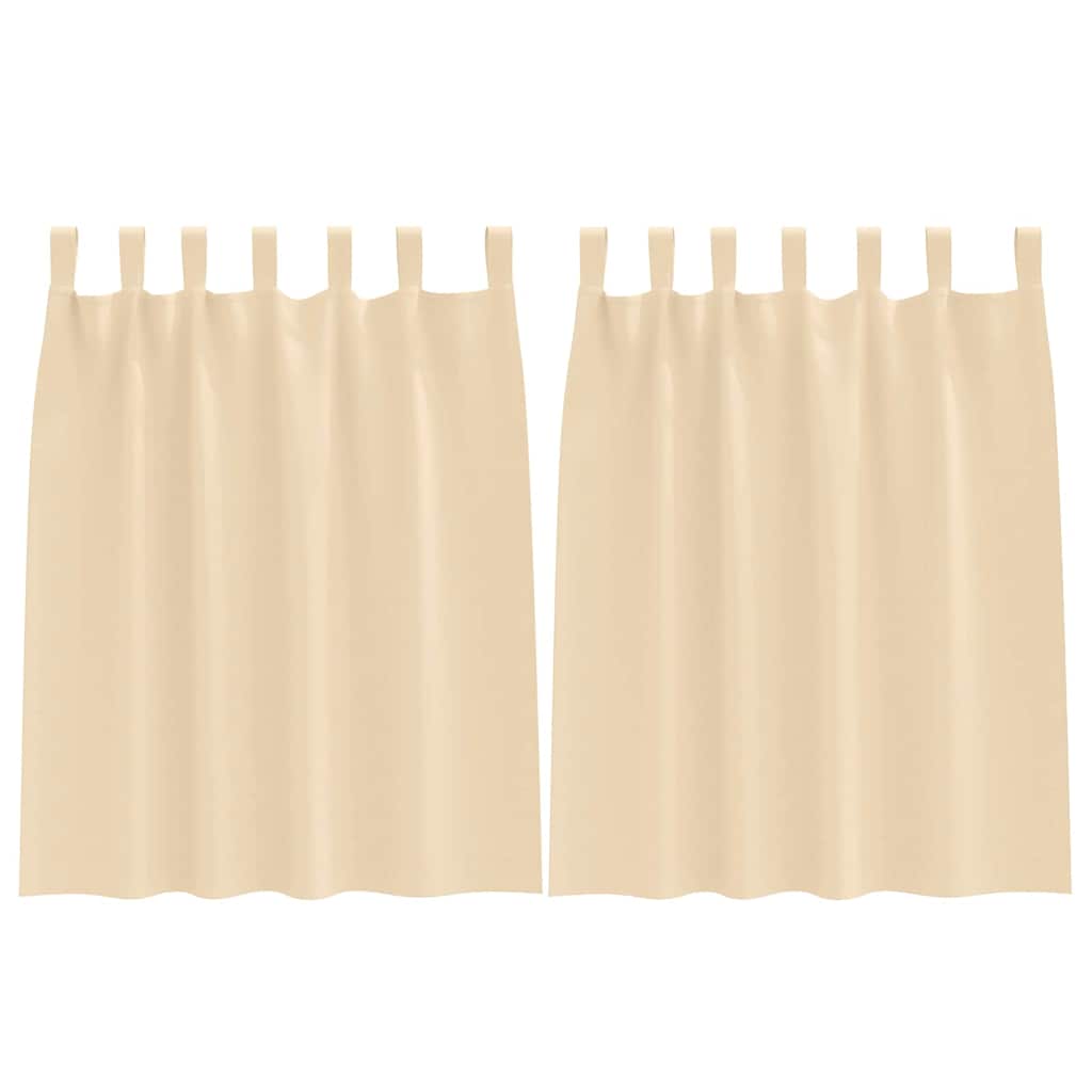 Verdunkelungs-Vorhänge mit Ringen 2 pcs Beige 140 x 140 cm