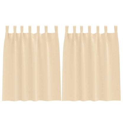 Verdunkelungs-Vorhänge mit Ringen 2 pcs Beige 140 x 140 cm