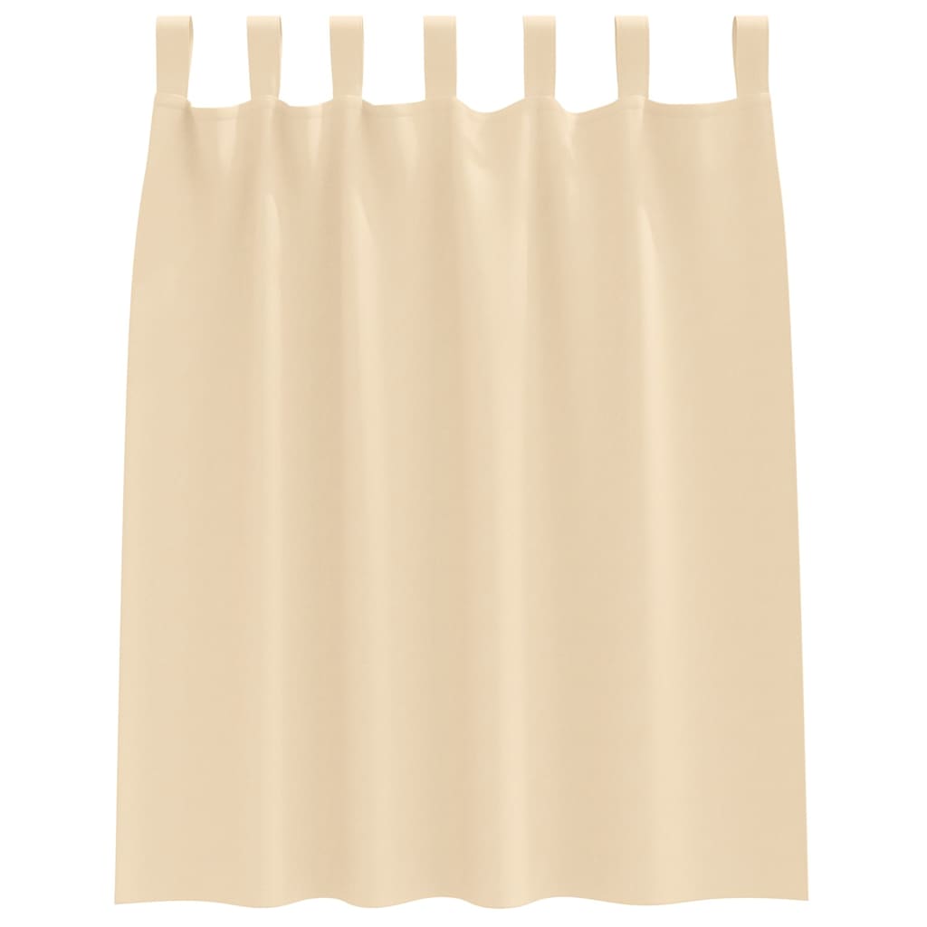 Verdunkelungs-Vorhänge mit Ringen 2 pcs Beige 140 x 140 cm