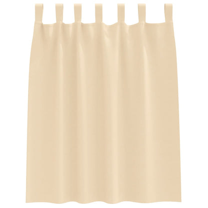 Verdunkelungs-Vorhänge mit Ringen 2 pcs Beige 140 x 140 cm
