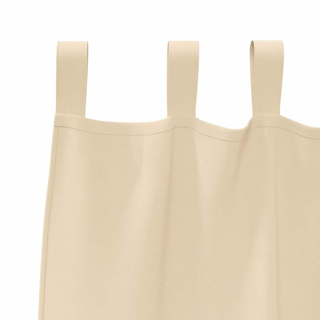 Verdunkelungs-Vorhänge mit Schlaufen 2 pcs Beige 260 x 140 cm