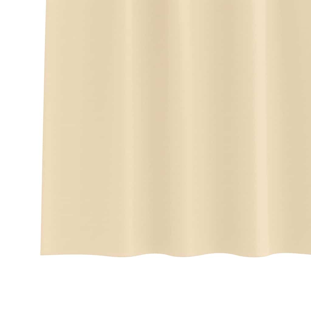Verdunkelungs-Vorhänge mit Schlaufen 2 pcs Beige 260 x 140 cm
