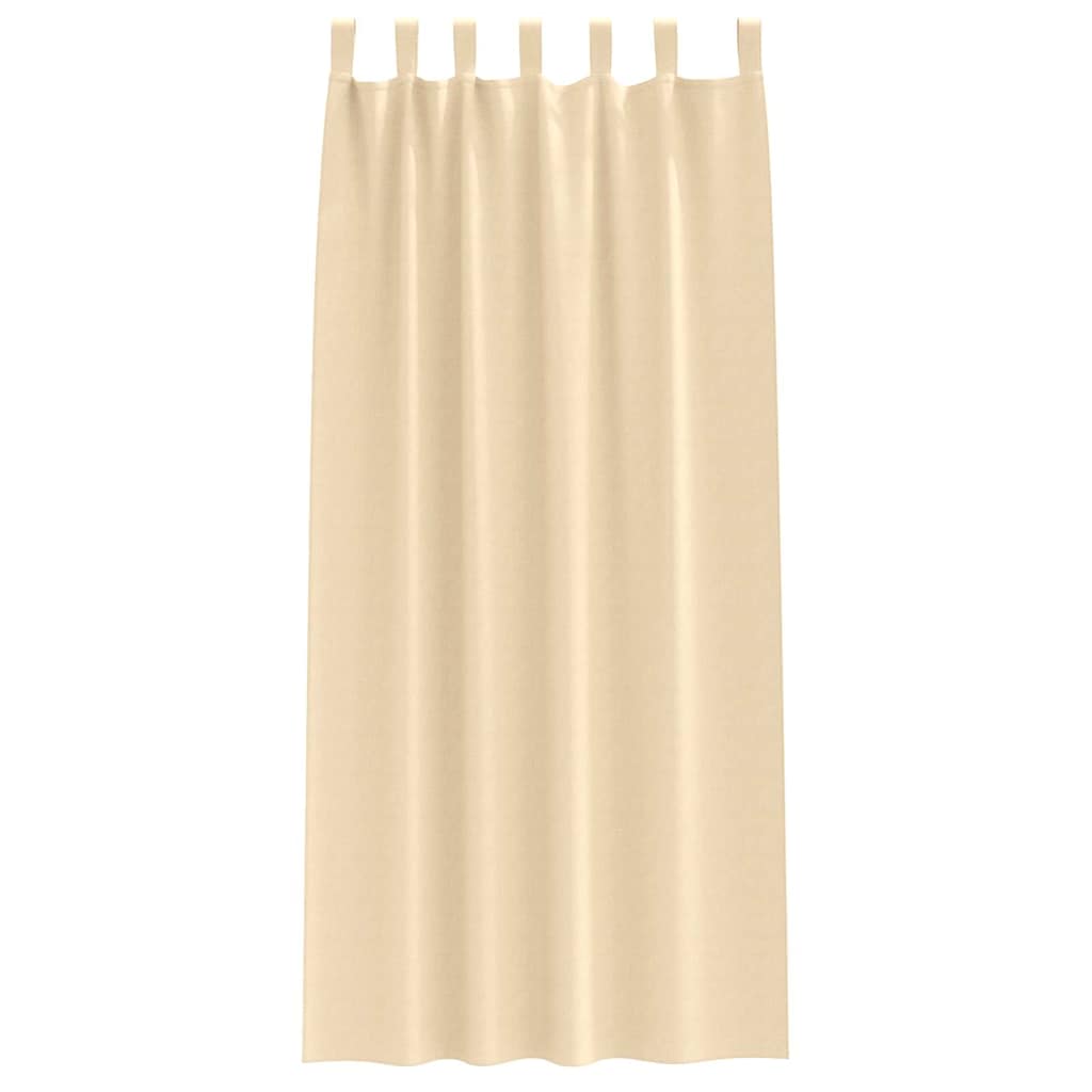 Verdunkelungs-Vorhänge mit Schlaufen 2 pcs Beige 260 x 140 cm