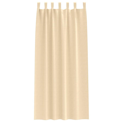 Verdunkelungs-Vorhänge mit Schlaufen 2 pcs Beige 260 x 140 cm