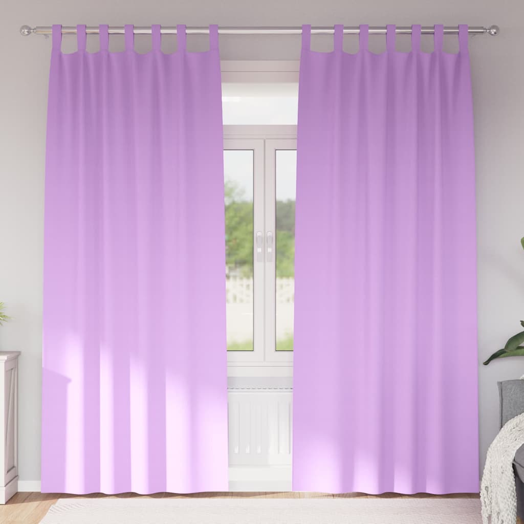 Verdunkelungs-Vorhänge mit Schlaufen 2 pcs Beige 260 x 140 cm