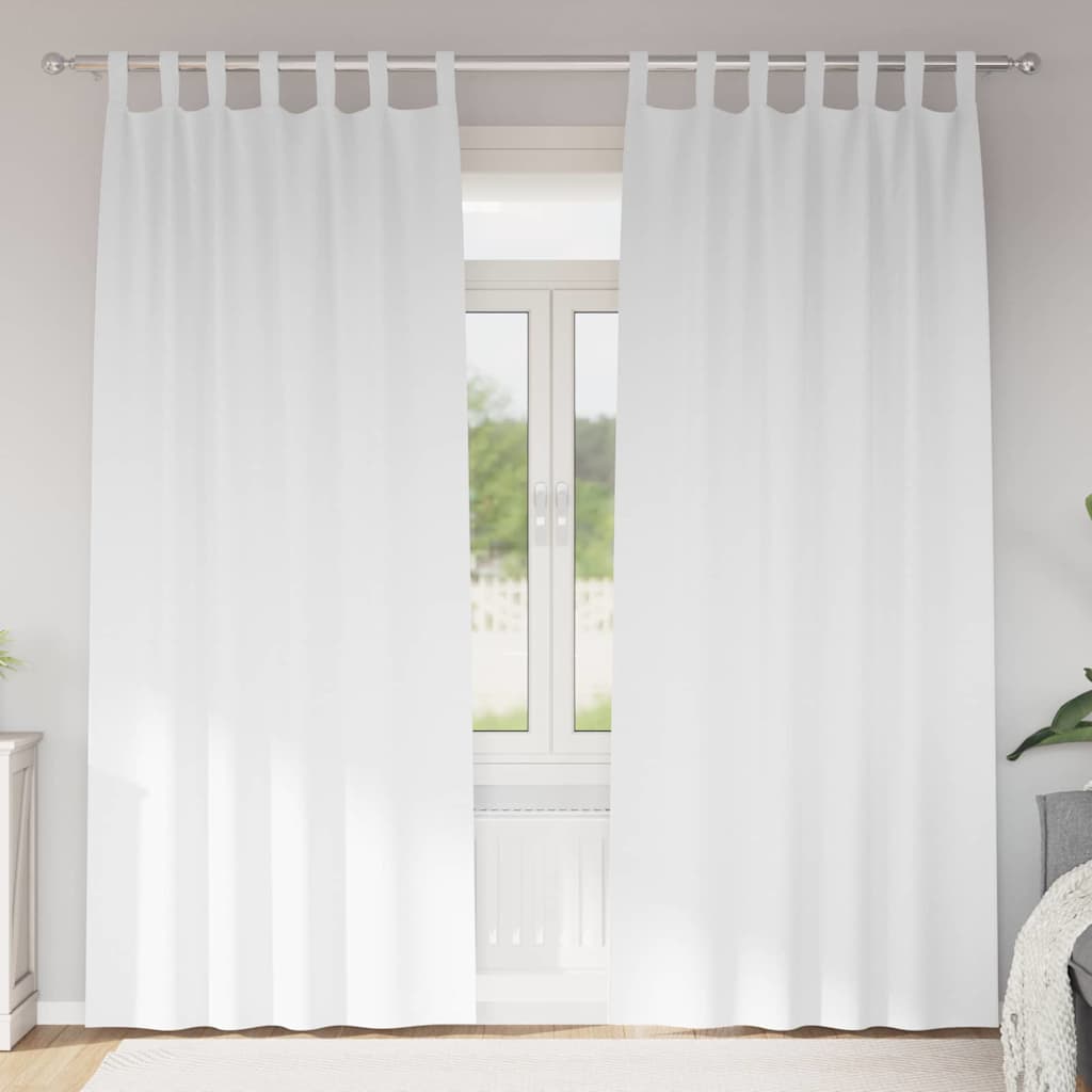 Verdunkelungs-Vorhänge mit Schlaufen 2 pcs Beige 260 x 140 cm