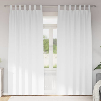 Verdunkelungs-Vorhänge mit Schlaufen 2 pcs Beige 260 x 140 cm