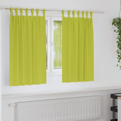 Verdunkelungs-Vorhänge mit Ringen 2 pcs Beige 140 x 140 cm
