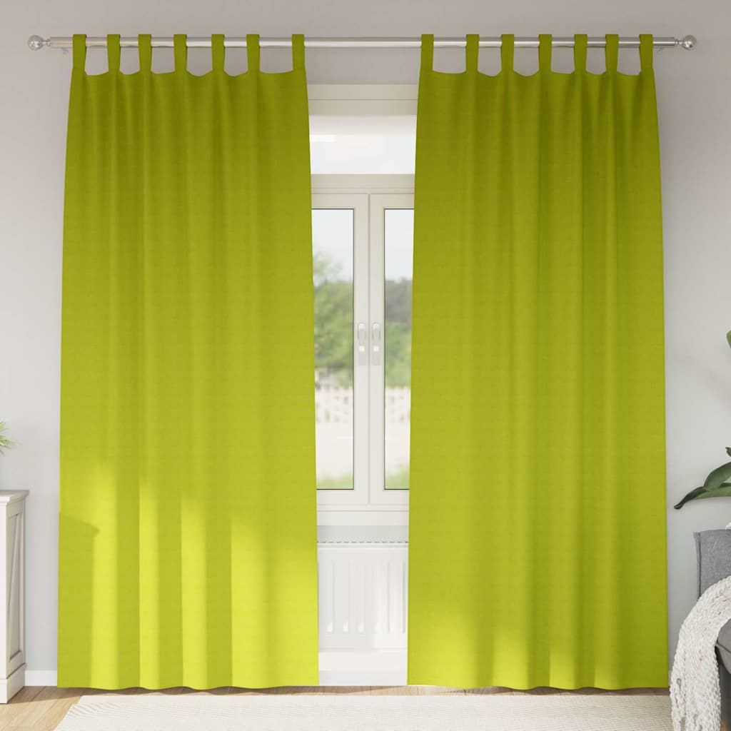 Verdunkelungs-Vorhänge mit Schlaufen 2 pcs Beige 260 x 140 cm