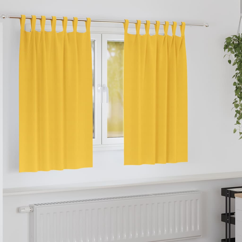 Verdunkelungs-Vorhänge mit Ringen 2 pcs Beige 140 x 140 cm