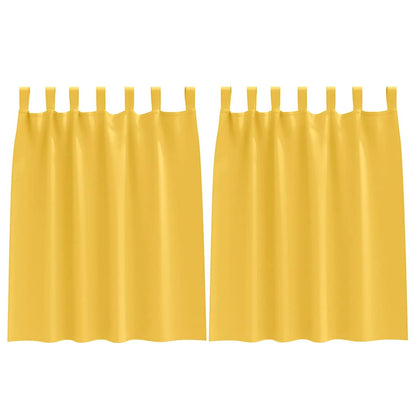 Verdunkelungs-Vorhänge mit Ringen 2 pcs Beige 140 x 140 cm