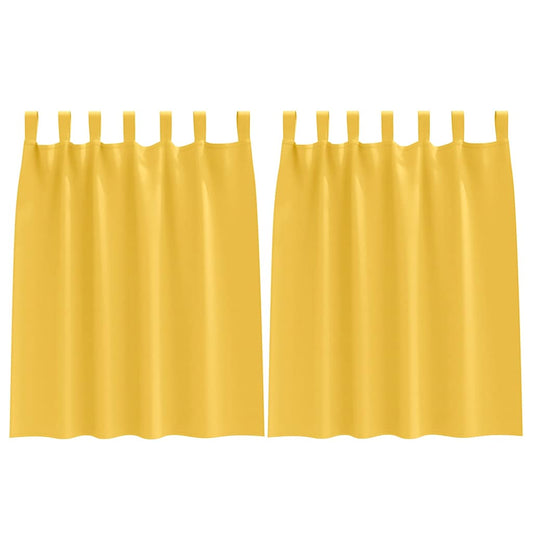 Verdunkelungs-Vorhänge mit Ringen 2 pcs Beige 140 x 140 cm