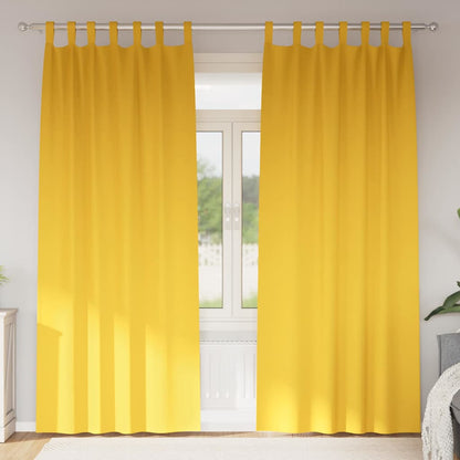 Verdunkelungs-Vorhänge mit Schlaufen 2 pcs Beige 260 x 140 cm