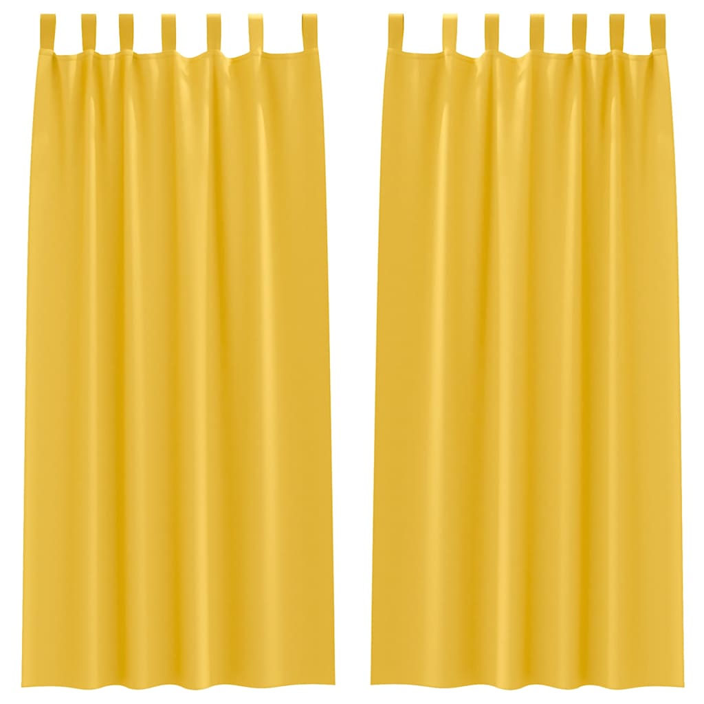 Verdunkelungs-Vorhänge mit Schlaufen 2 pcs Beige 260 x 140 cm