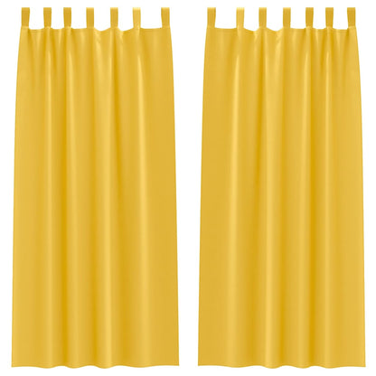 Verdunkelungs-Vorhänge mit Schlaufen 2 pcs Beige 260 x 140 cm