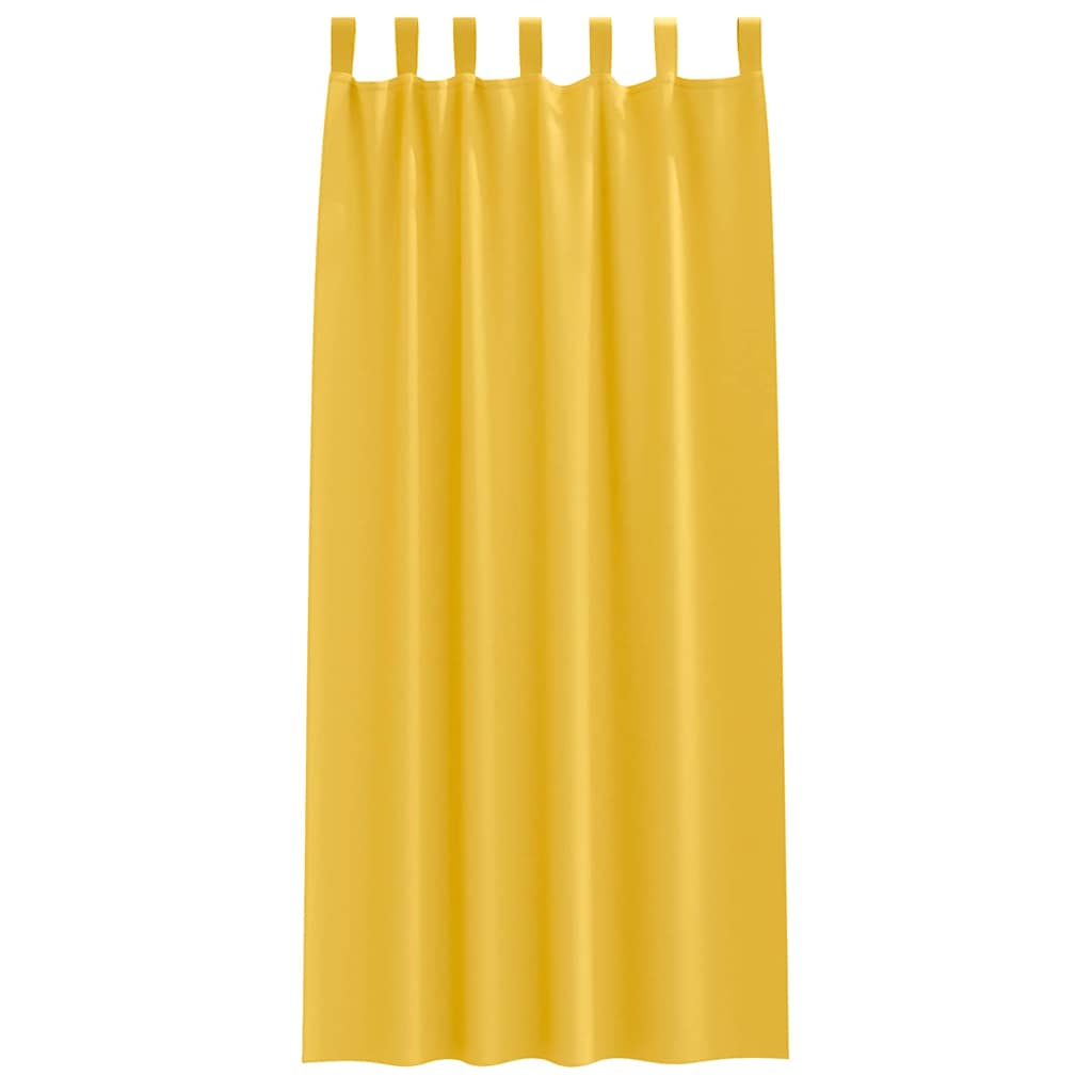 Verdunkelungs-Vorhänge mit Schlaufen 2 pcs Beige 260 x 140 cm