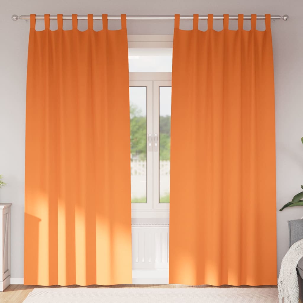 Verdunkelungs-Vorhänge mit Schlaufen 2 pcs Beige 260 x 140 cm