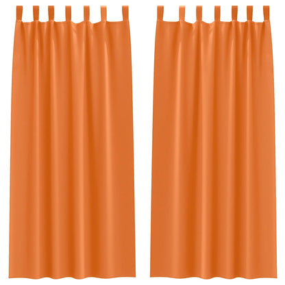 Verdunkelungs-Vorhänge mit Schlaufen 2 pcs Beige 260 x 140 cm