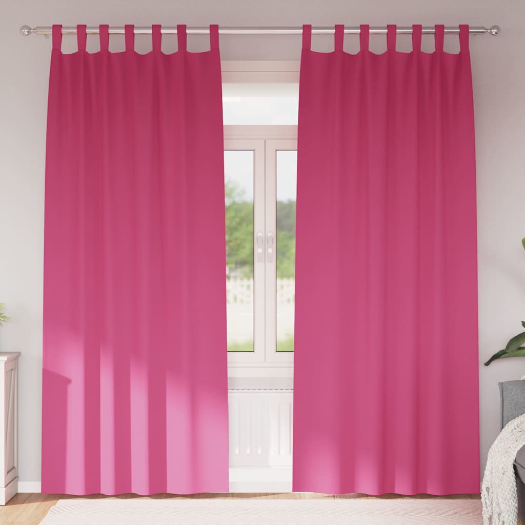 Verdunkelungs-Vorhänge mit Schlaufen 2 pcs Beige 260 x 140 cm