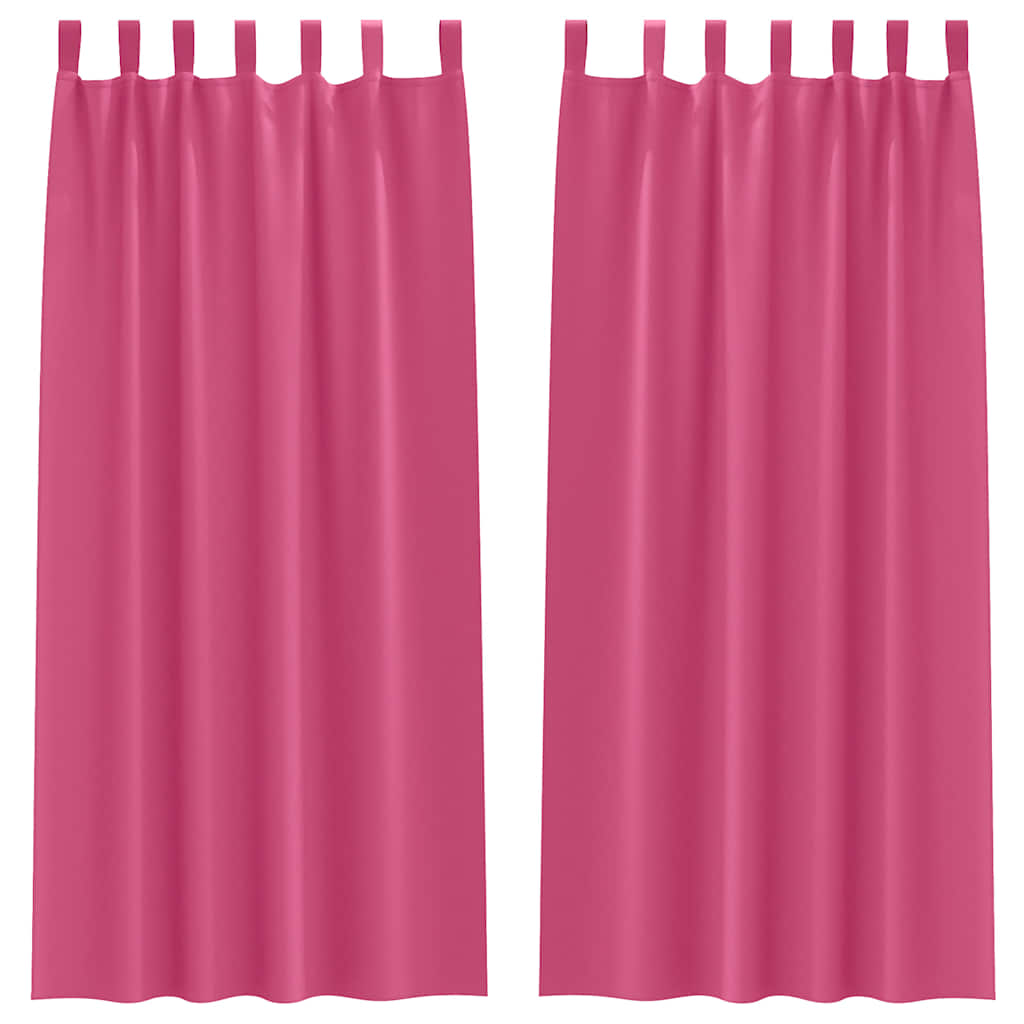 Verdunkelungs-Vorhänge mit Schlaufen 2 pcs Beige 260 x 140 cm