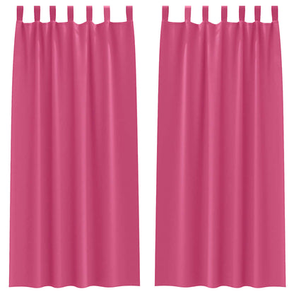 Verdunkelungs-Vorhänge mit Schlaufen 2 pcs Beige 260 x 140 cm