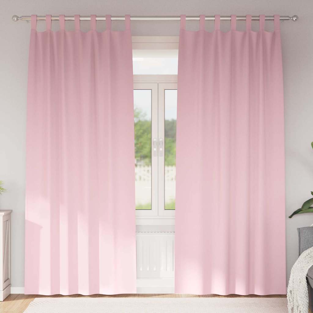 Verdunkelungs-Vorhänge mit Schlaufen 2 pcs Beige 260 x 140 cm