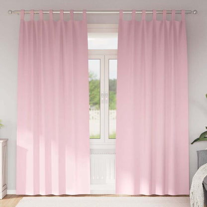Verdunkelungs-Vorhänge mit Schlaufen 2 pcs Beige 260 x 140 cm